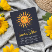 Zomer zonnewende partij zon kaart