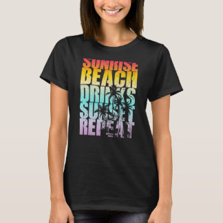 Zomer Zonnezestrand Drinken Zonnezonsondergang 2 h T-shirt
