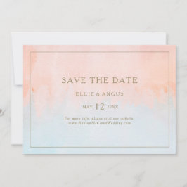 Zomer Zonsondergang Aquarel Horizontaal Save the D Date