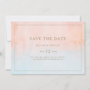 Zomer Zonsondergang Aquarel Horizontaal Save the D Date