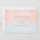 Zomer Zonsondergang Aquarel Horizontaal Save the D Save The Date (Voorkant)