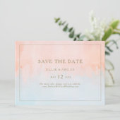 Zomer Zonsondergang Aquarel Horizontaal Save the D Save The Date (Staand voorkant)