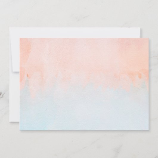 Zomer Zonsondergang Aquarel Horizontaal Save the D Save The Date (Achterkant)