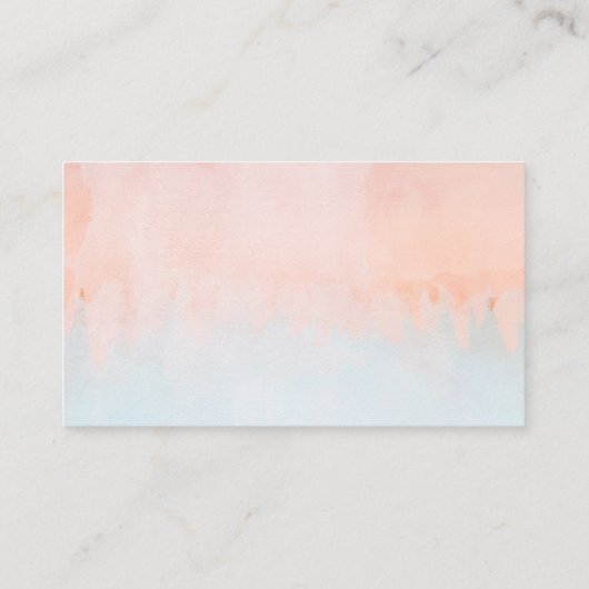 Zomer Zonsondergang Aquarel Trouwwebsite Informatiekaartje (Achterkant)