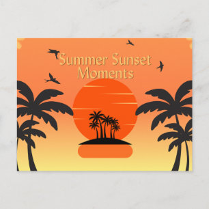 Zomer Zonsondergang Momenten Ansichtkaart Briefkaart