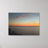 Zomer zonsondergang op Droskyn Point Perranporth Canvas Afdruk (Voorkant)