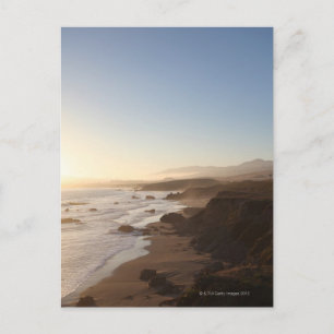 Zomer zonsondergang op weg 1 van Californië Briefkaart