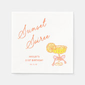 Zomer Zonsondergang Soiree Feest Servet (Voorkant)