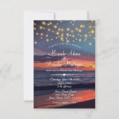 Zomer Zonsondergang String Lights Tropische Strand Kaart (Voorkant)