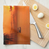 Zomer Zonsondergang Theedoek (Quarter Fold)