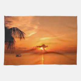 Zomer Zonsondergang Theedoek