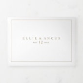 Zomer zonsondergang Waterverf Alles in een drievou Drieluik Uitnodiging (Cover)