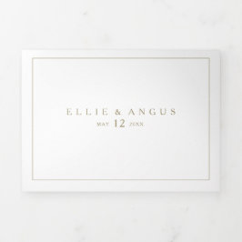 Zomer zonsondergang Waterverf Alles in een drievou Drieluik Uitnodiging