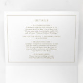 Zomer zonsondergang Waterverf Alles in een drievou Drieluik Uitnodiging (Binnenzijde eerst)