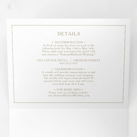 Zomer zonsondergang Waterverf Alles in een drievou Drieluik Uitnodiging (Binnenzijde eerst)