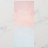 Zomer Zonsondergang Waterverf Bruiloft Diner Menu (Achterkant)