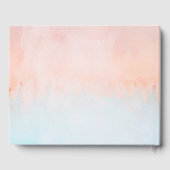 Zomer Zonsondergang Waterverf Bruiloft Gastenboek (Achterkant)