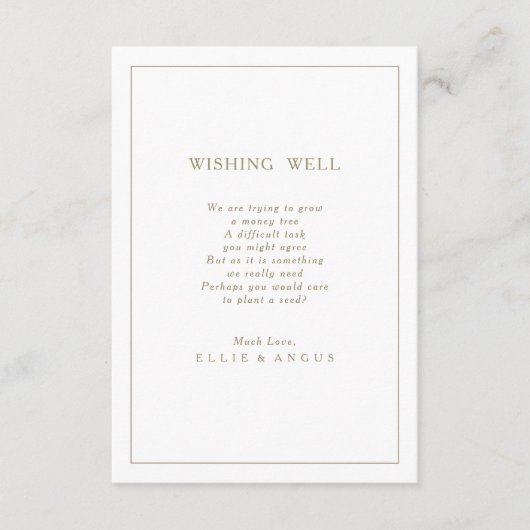 Zomer Zonsondergang Waterverf Bruiloft Wishing Wel Informatiekaartje (Voorkant)