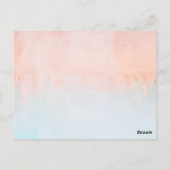 Zomer zonsondergang Waterverf Dank u Receptie Kaar Briefkaart (Achterkant)