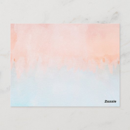 Zomer zonsondergang Waterverf Dank u Receptie Kaar Briefkaart (Achterkant)