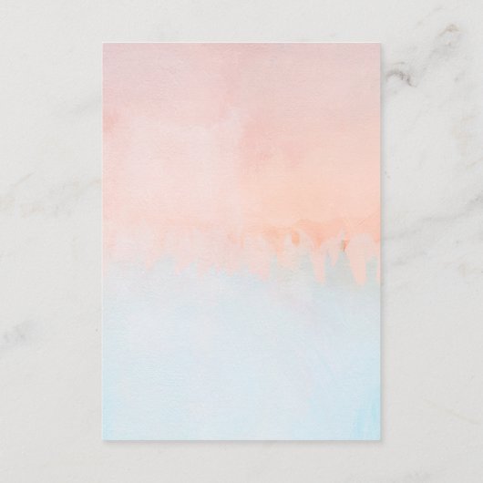 Zomer Zonsondergang Waterverf Details Behuizing Ka Informatiekaartje (Achterkant)