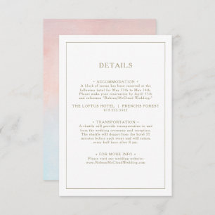 Zomer Zonsondergang Waterverf Details Behuizing Ka Informatiekaartje