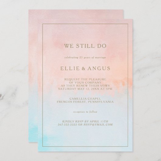 Zomer zonsondergang Waterverf doen we nog steeds g Kaart (Voorkant / Achterkant)