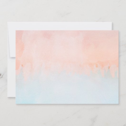 Zomer Zonsondergang Waterverf Horizontaal Vrijgeze Kaart (Achterkant)