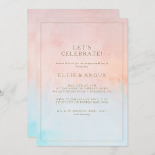 Zomer Zonsondergang Waterverf Laten we vieren Kaart