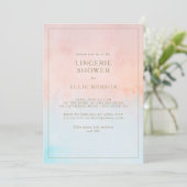 Zomer Zonsondergang Waterverf Lingerie Douche Kaart (Staand voorkant)