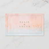 Zomer Zonsondergang Waterverf Platte Bruiloft Plaa Plaatskaartje (Achterkant)