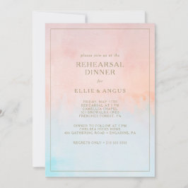 Zomer Zonsondergang Waterverf Repetitie Diner Kaart