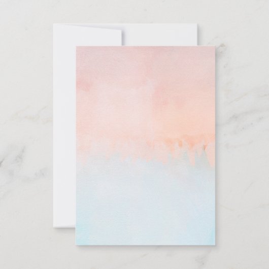 Zomer Zonsondergang Waterverf RSVP-kaart RSVP Kaartje (Achterkant)