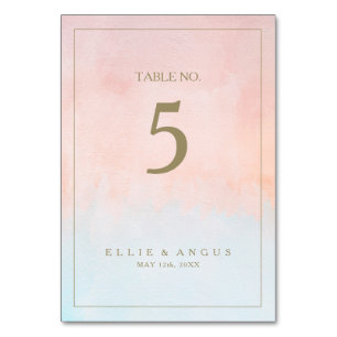 Zomer Zonsondergang Waterverf Tafelnummer