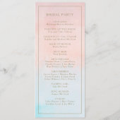 Zomer Zonsondergang Waterverf Trouwprogramma Programmakaart (Achterkant)