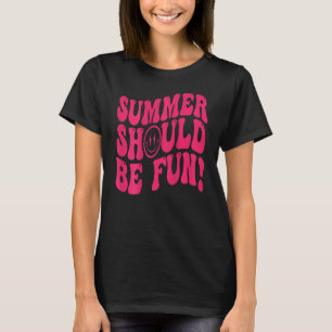Zomer zou de zomerse esthetische Groovy-trend moet T-shirt