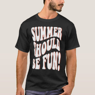 Zomer zou een mooie zomeresthetische uitdrukking m t-shirt