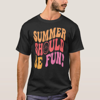 Zomer zou een paarse esthetische zomer moeten zijn t-shirt
