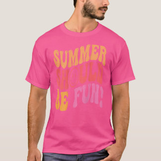 Zomer zou een paarse esthetische zomer moeten zijn t-shirt