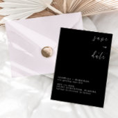 ZOMER ZWART&WIT SAVE THE DATE KAART