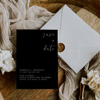 ZOMER ZWART&WIT SAVE THE DATE KAART