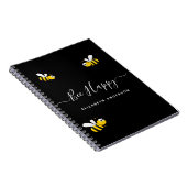 Zomer zwarte naam bijencollege notitieboek (Rechterzijde)