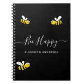 Zomer zwarte naam bijencollege notitieboek (Voorkant)