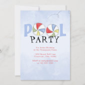 Zomer Zwembad Feest Strandballen Op Maat Kaart (Voorkant)