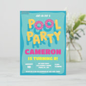 Zomer Zwembad Feest Verjaardag Elke Leeftijd Kaart (Staand voorkant)