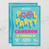 Zomer Zwembad Feest Verjaardag Elke Leeftijd Kaart (Voorkant / Achterkant)