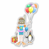 Zomer Zwembad Feest Verjaardag Sticker (Voorkant)