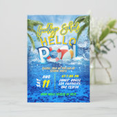 Zomer Zwembad Feest Verjaardagsuitnodiging Kaart (Staand voorkant)