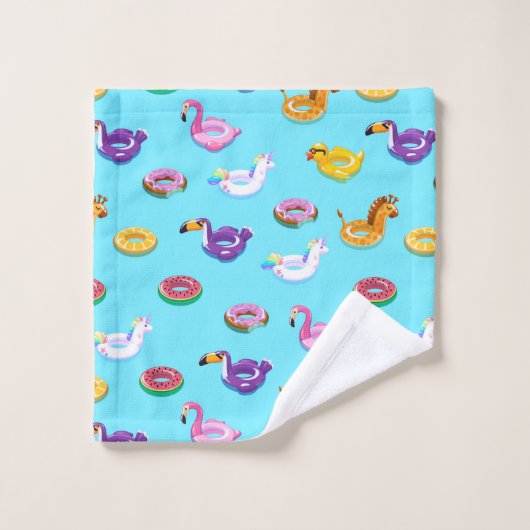 Zomer Zwembad Float Pattern Bad Handdoek (Wasdoekje)