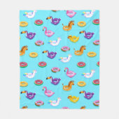 Zomer Zwembad Float Pattern Fleece Deken (Voorkant)